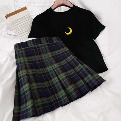 Set casual dama - tricou si fusta