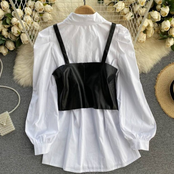 Két részből álló napi női szett - ing és mellény