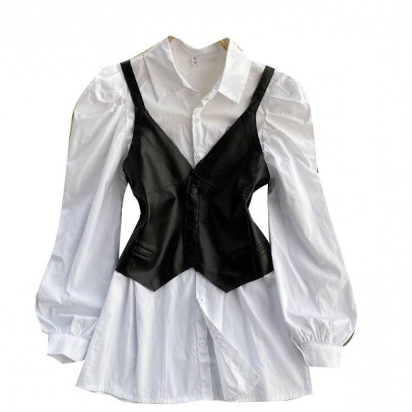 Két részből álló napi női szett - ing és mellény