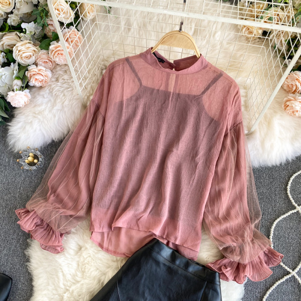 Női bőr szoknya és ing szett