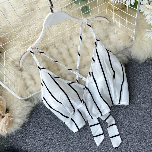 Új modell csíkos női szett két részből álló felső + rövidnadrág