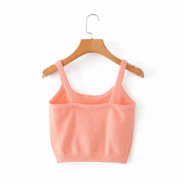 Ženski komplet od tankog pletiva - majica bez rukava i suknja