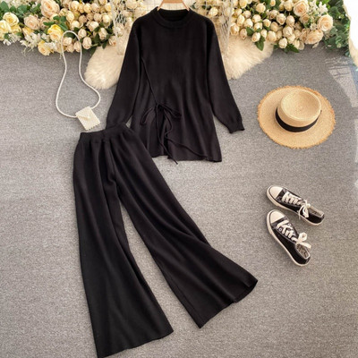 Casual ženski komplet bluza i široke hlače