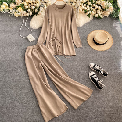 Casual ženski komplet bluza i široke hlače