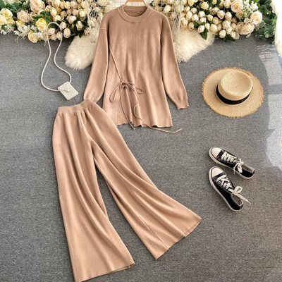 Casual ženski komplet bluza i široke hlače