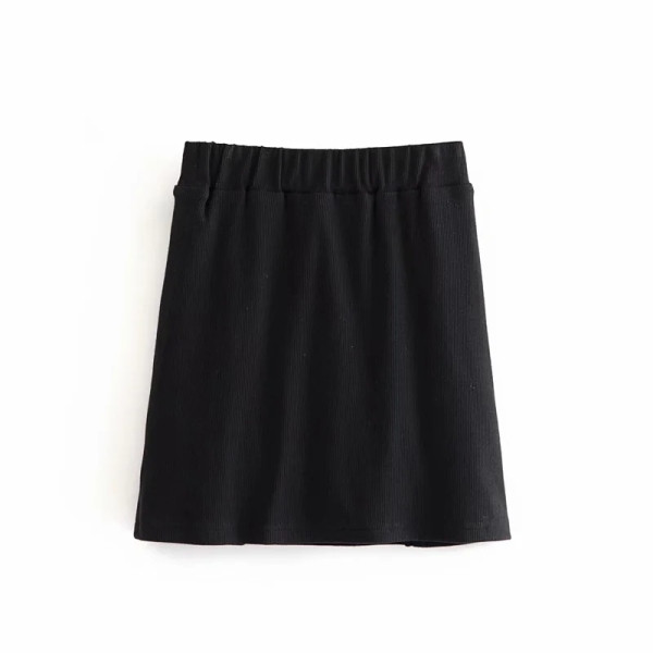 Νέο μοντέλο καλοκαιρινό γυναικείο σετ σε μαύρο - μπλούζα και φούστα