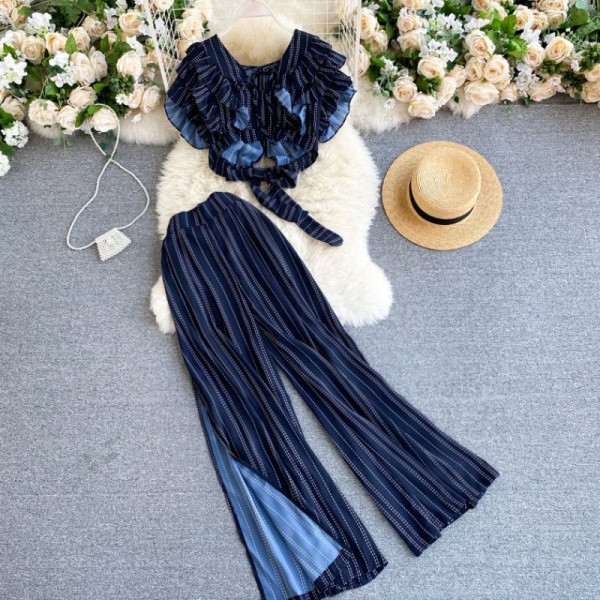 Új modell nyári női szett kék színben