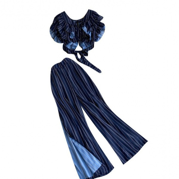 Új modell nyári női szett kék színben