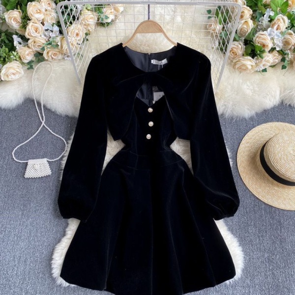 Naiste kaheosaline päevakomplekt, punane ja must