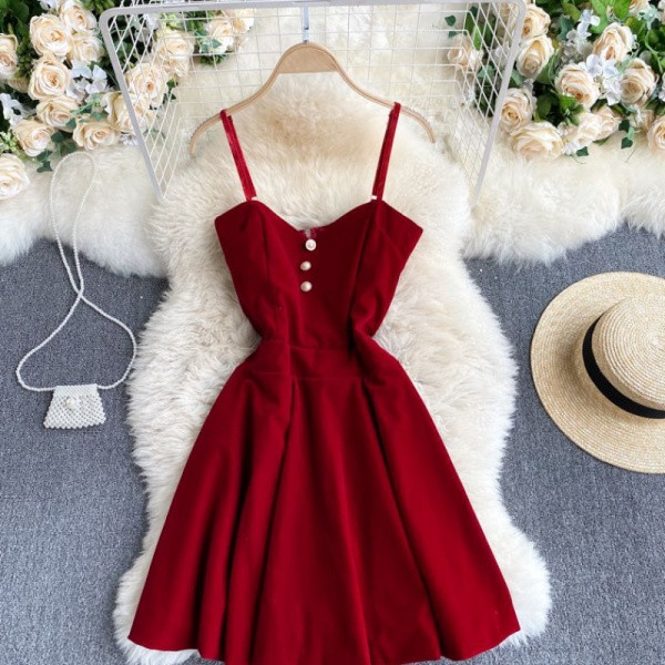 Naiste kaheosaline päevakomplekt, punane ja must