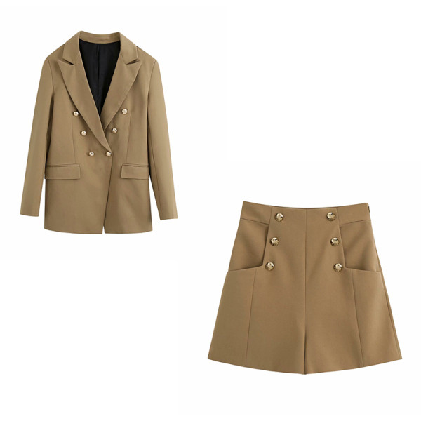 Moodne lühikeste pükste ja jope komplekt