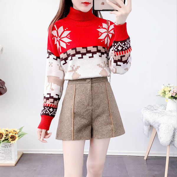 Kõrge kraega sviitri ja lühikeste pükstega komplekt