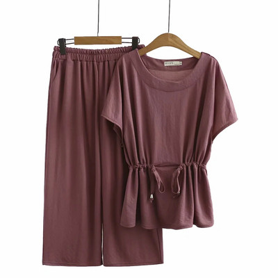 Γυναικείο καθημερινό σετ από δύο μέρη με κορδόνια