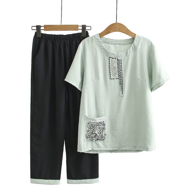 Naiste vabaaja komplekt tikandi ja taskuga