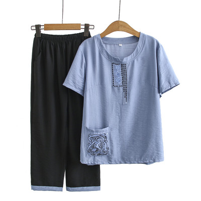 Naiste vabaaja komplekt tikandi ja taskuga