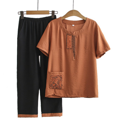 Naiste vabaaja komplekt tikandi ja taskuga