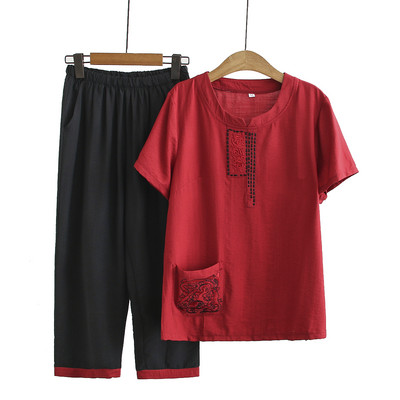 Naiste vabaaja komplekt tikandi ja taskuga