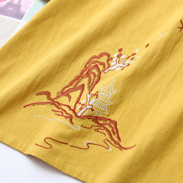 Καθημερινό γυναικείο σετ με κεντήματα κατάλληλα για το καλοκαίρι