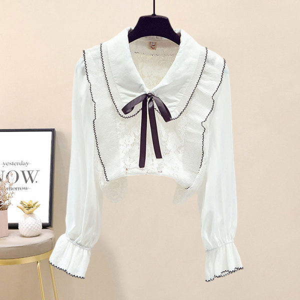 Moodne kaheosaline naiste komplekt - pitssärgiga teksad