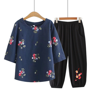 Naiste vabaaja komplekt tikandiga