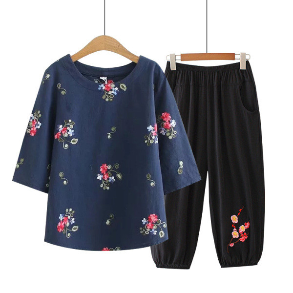 Naiste vabaaja komplekt tikandiga