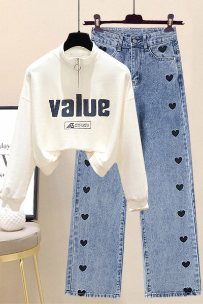 Naistele lühike dressipluus ja kottpüksid