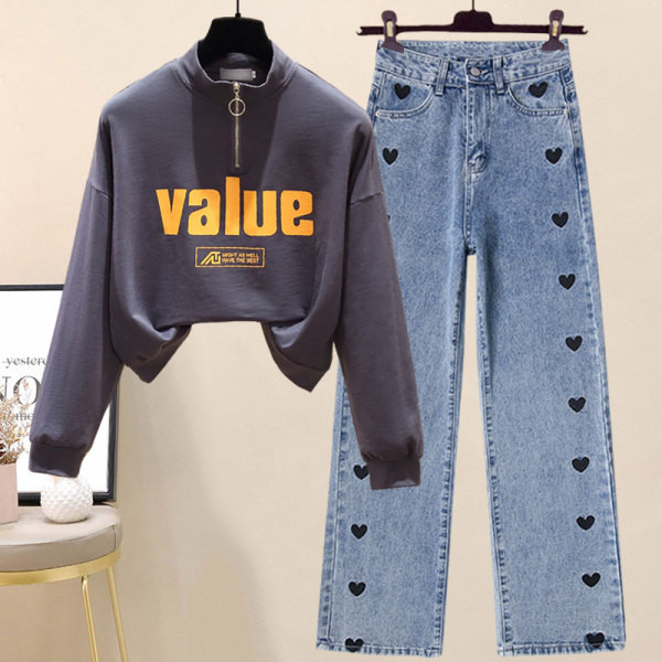 Naistele lühike dressipluus ja kottpüksid