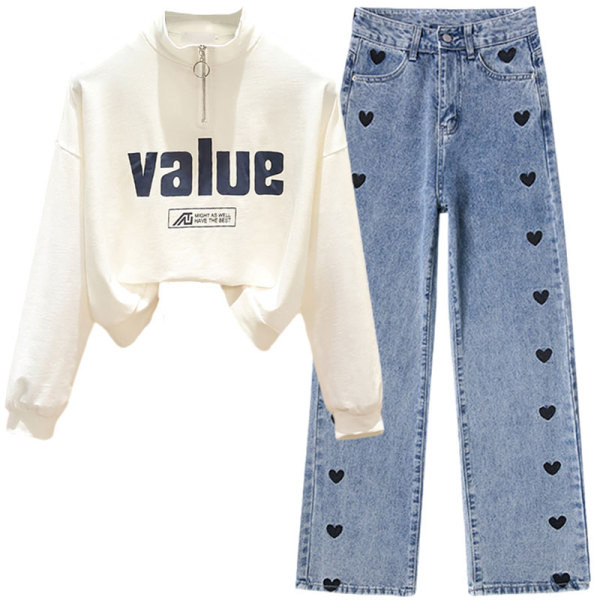 Naistele lühike dressipluus ja kottpüksid