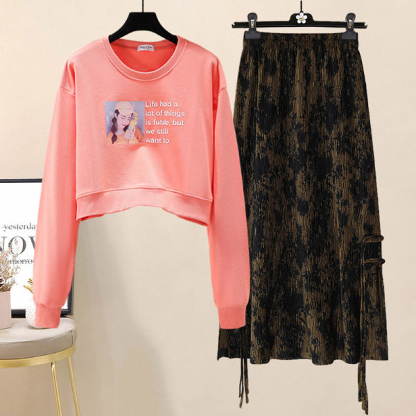 Naiste kõrge vöökohaga pluusi ja seeliku komplekt