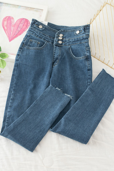 Moodsad kõrge vöökohaga naiste teksad