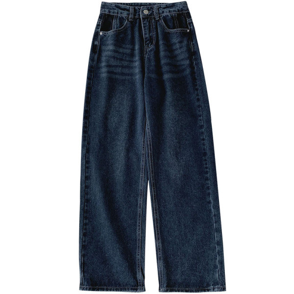 Дамски широки дънки с висока талия 