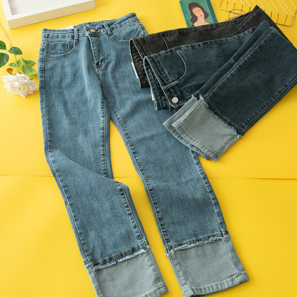 Kõrge vöökohaga vabaaja naiste teksad