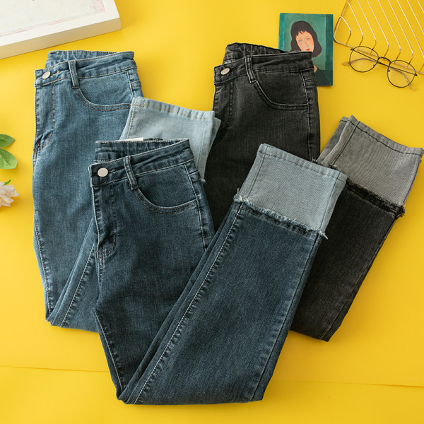 Kõrge vöökohaga vabaaja naiste teksad