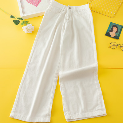 Γυναικεία τζιν ίσιο μοντέλο με ψηλή μέση