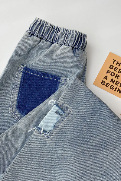 Дамски ежедневни дънки с ластична талия