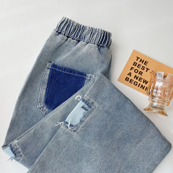 Дамски ежедневни дънки с ластична талия