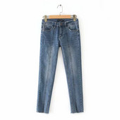 Ležerne ženske traperice srednje visokog struka