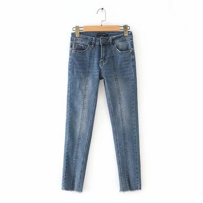 Ležerne ženske traperice srednje visokog struka