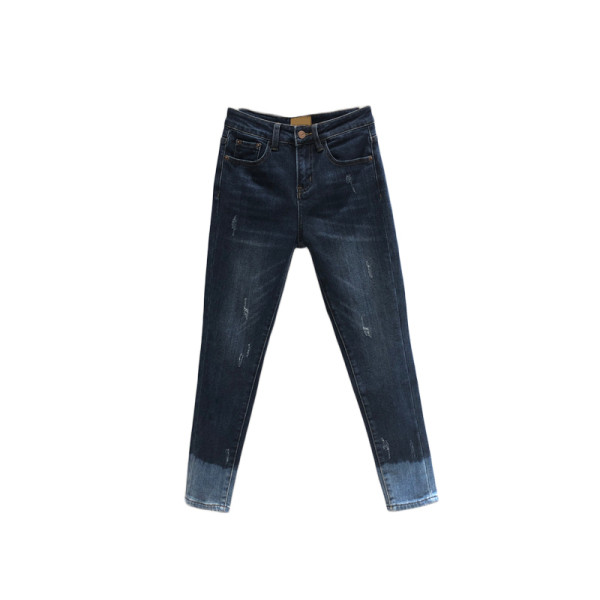 Naiste vabaajateksad sinised taskute ja kõrge vöökohaga