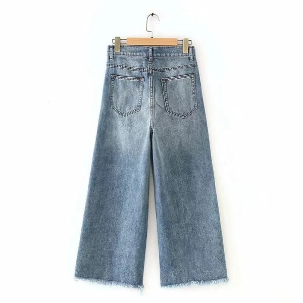 Lai ilma allääreta naiste teksapükste mudel