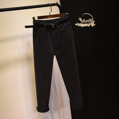 Модерни дамски дънки -висока талия с джобове