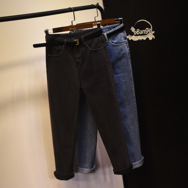 Модерни дамски дънки -висока талия с джобове