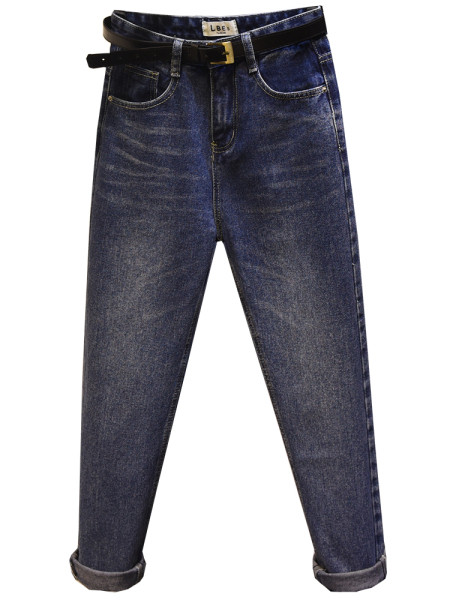 Uus kõrge vöökohaga elastsete naiste teksade mudel