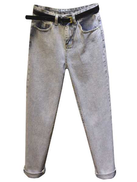 Γυναικεία τζιν φαρδύ  μοντέλο με ψηλή μέση 