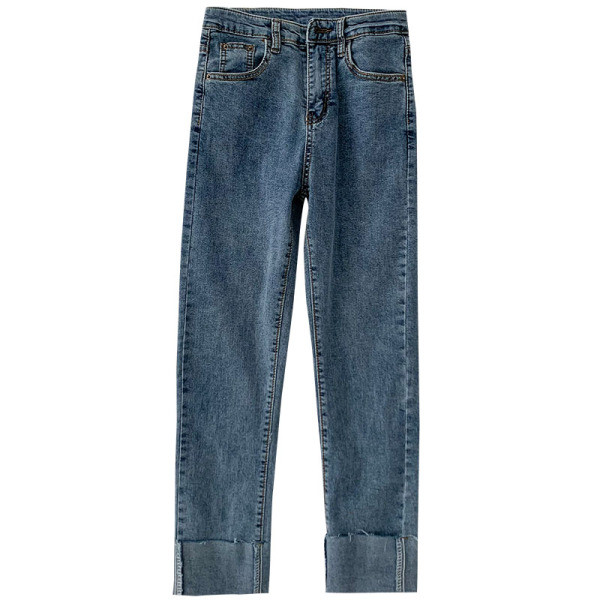 Γυναικεία μοντέρνα τζιν με ψηλή μέση