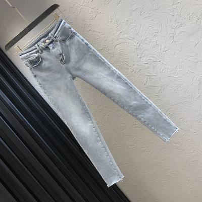 Γυναικείο τζιν casual μοντέλο με τσέπες σε μπλε χρώμα