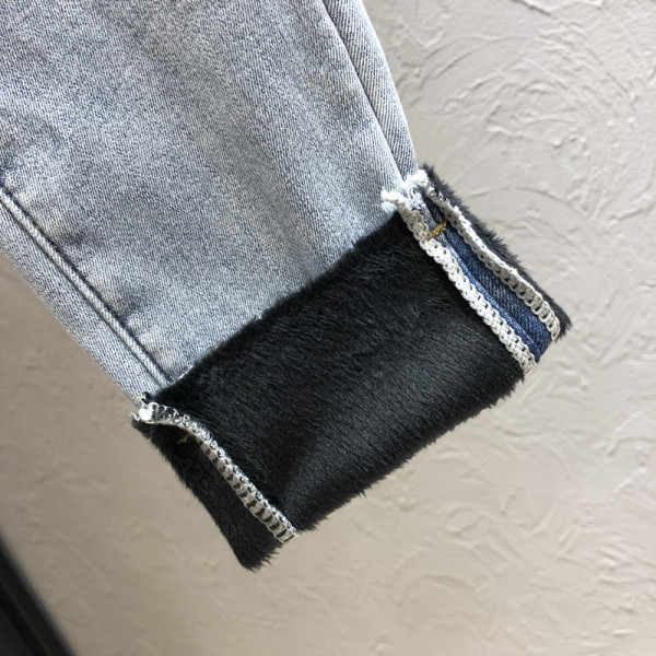 Γυναικείο τζιν casual μοντέλο με τσέπες σε μπλε χρώμα