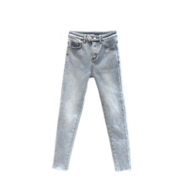 Γυναικείο τζιν casual μοντέλο με τσέπες σε μπλε χρώμα