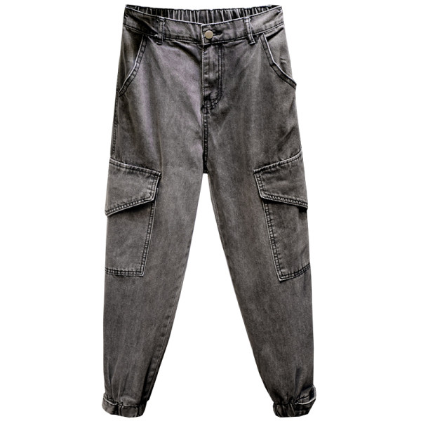 Casual γυναικεία τζιν με πλαϊνές τσέπες