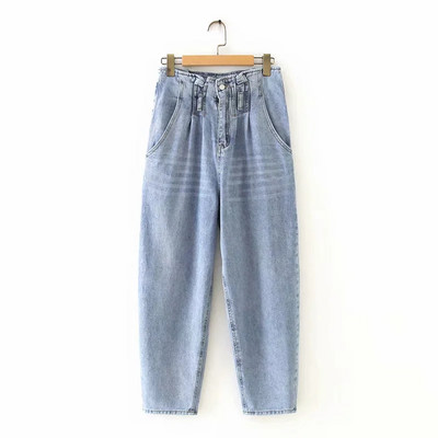 Casual τζιν με ψηλή μέση - φαρδύ μοντέλο